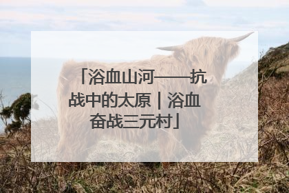 浴血山河——抗战中的太原｜浴血奋战三元村
