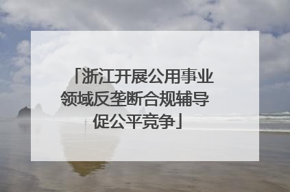 浙江开展公用事业领域反垄断合规辅导 促公平竞争