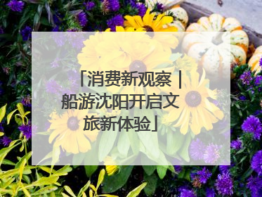 消费新观察｜船游沈阳开启文旅新体验