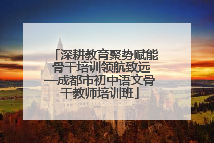 深耕教育聚势赋能 骨干培训领航致远—成都市初中语文骨干教师培训班