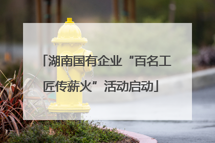 湖南国有企业“百名工匠传薪火”活动启动