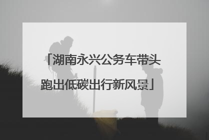 湖南永兴公务车带头跑出低碳出行新风景