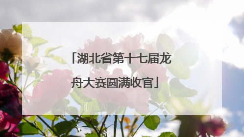湖北省第十七届龙舟大赛圆满收官
