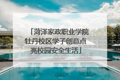 菏泽家政职业学院牡丹校区学子创意点亮校园安全生活