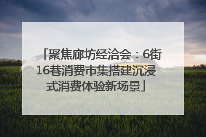 聚焦廊坊经洽会：6街16巷消费市集搭建沉浸式消费体验新场景