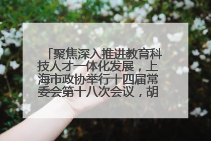 聚焦深入推进教育科技人才一体化发展，上海市政协举行十四届常委会第十八次会议，胡文容出席并讲话
