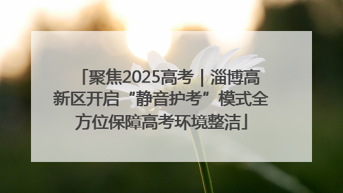聚焦2025高考｜淄博高新区开启“静音护考”模式全方位保障高考环境整洁