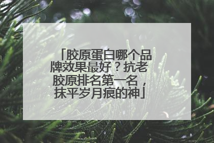 胶原蛋白哪个品牌效果最好？抗老胶原排名第一名，抹平岁月痕的神