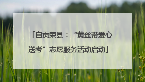 自贡荣县：“黄丝带爱心送考”志愿服务活动启动