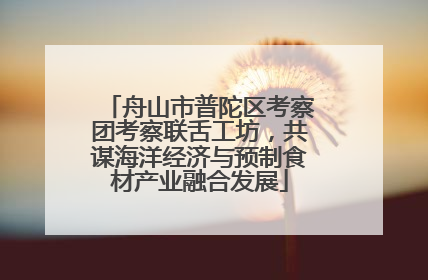 舟山市普陀区考察团考察联舌工坊，共谋海洋经济与预制食材产业融合发展