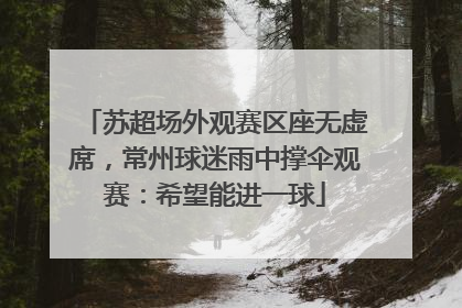 苏超场外观赛区座无虚席，常州球迷雨中撑伞观赛：希望能进一球