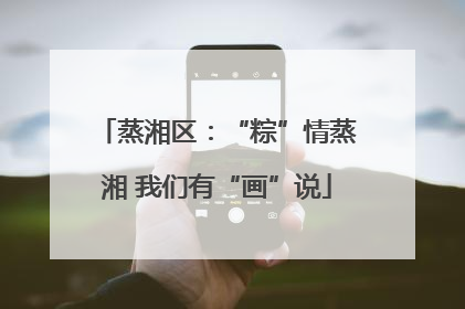 蒸湘区：“粽”情蒸湘 我们有“画”说