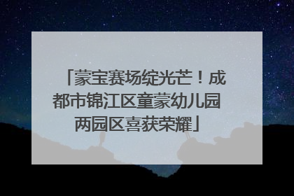 蒙宝赛场绽光芒！成都市锦江区童蒙幼儿园两园区喜获荣耀
