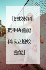 蚂蚁数科携手协鑫能科成立蚂蚁鑫能