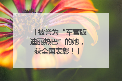 被誉为“军营版迪丽热巴”的她，获全国表彰！