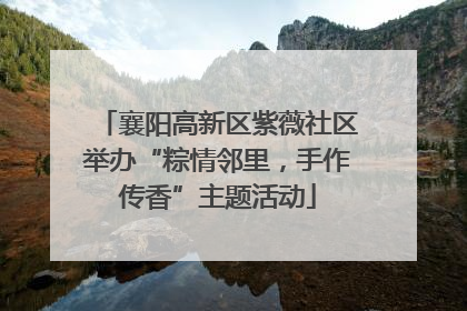 襄阳高新区紫薇社区举办“粽情邻里，手作传香”主题活动