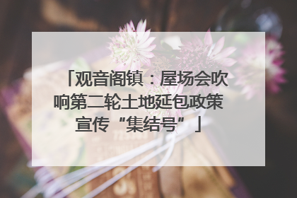 观音阁镇：屋场会吹响第二轮土地延包政策宣传“集结号”