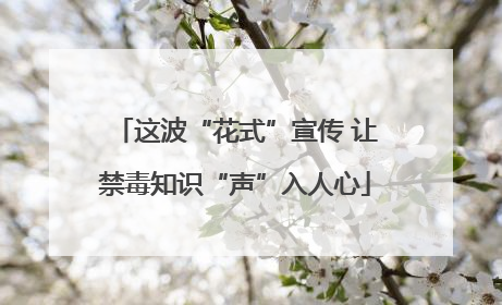 这波“花式”宣传 让禁毒知识“声”入人心