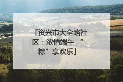 资兴市大全路社区：浓情端午 “粽”享欢乐