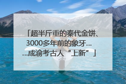 超半斤重的秦代金饼、3000多年前的象牙……成渝考古人“上新”