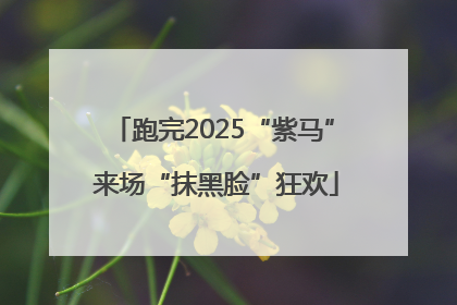 跑完2025“紫马” 来场“抹黑脸”狂欢