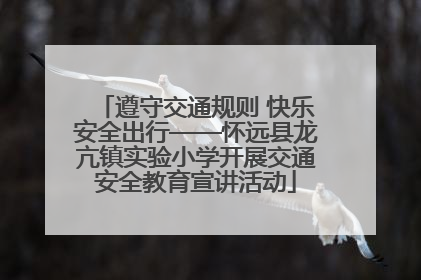 遵守交通规则 快乐安全出行——怀远县龙亢镇实验小学开展交通安全教育宣讲活动