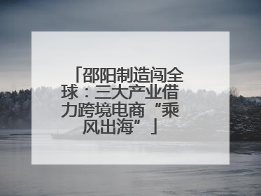 邵阳制造闯全球：三大产业借力跨境电商“乘风出海”