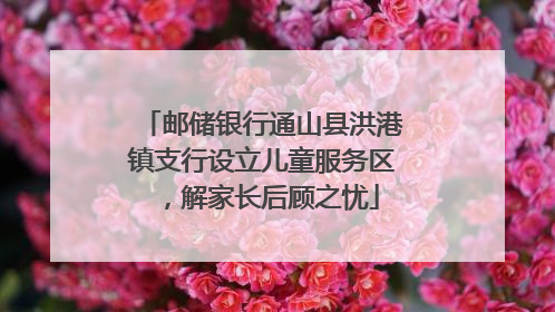 邮储银行通山县洪港镇支行设立儿童服务区，解家长后顾之忧