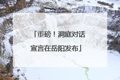重磅！洞庭对话宣言在岳阳发布