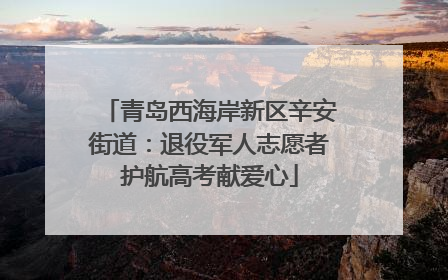 青岛西海岸新区辛安街道：退役军人志愿者护航高考献爱心