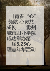 青春“心”领航 心灵共成长——滁州城市职业学院成功举办第二届5.25心理嘉年华活动