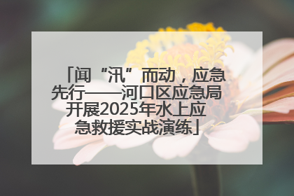 闻“汛”而动，应急先行——河口区应急局开展2025年水上应急救援实战演练