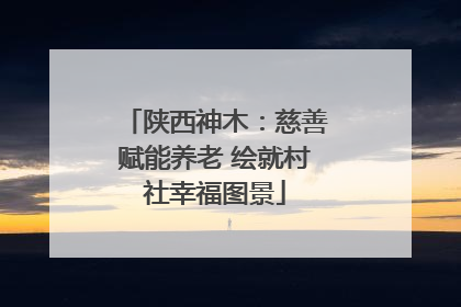 陕西神木：慈善赋能养老 绘就村社幸福图景