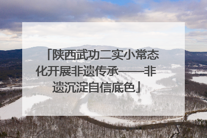 陕西武功二实小常态化开展非遗传承——非遗沉淀自信底色