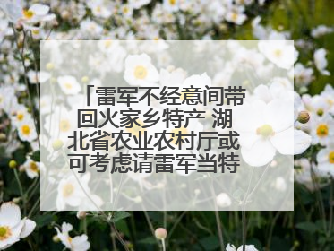 雷军不经意间带回火家乡特产 湖北省农业农村厅或可考虑请雷军当特产大使