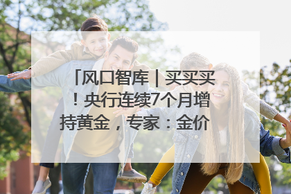 风口智库｜买买买！央行连续7个月增持黄金，专家：金价或仍易涨难跌