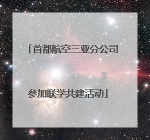 首都航空三亚分公司参加联学共建活动