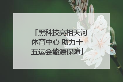 黑科技亮相天河体育中心 助力十五运会能源保障