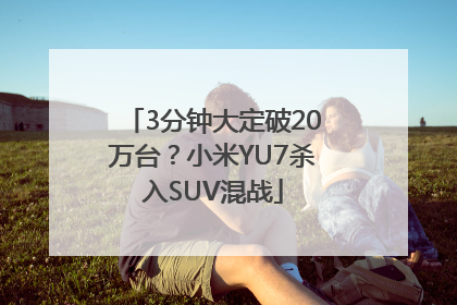 3分钟大定破20万台？小米YU7杀入SUV混战