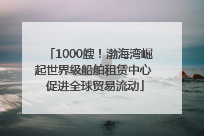 1000艘！渤海湾崛起世界级船舶租赁中心 促进全球贸易流动