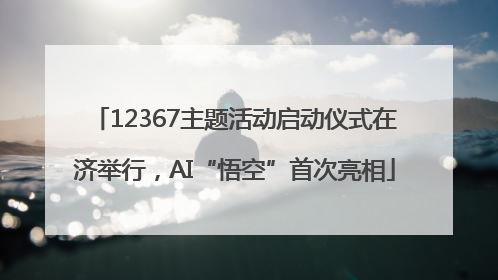 12367主题活动启动仪式在济举行，AI“悟空”首次亮相