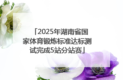 2025年湖南省国家体育锻炼标准达标测试完成5站分站赛