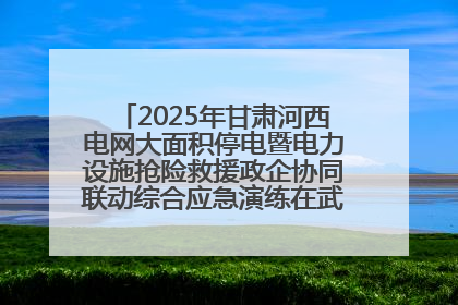 2025年甘肃河西电网大面积停电暨电力设施抢险救援政企协同联动综合应急演练在武威成功举行