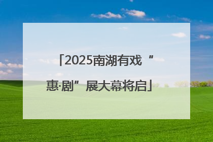 2025南湖有戏“惠·剧”展大幕将启