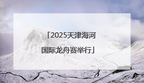 2025天津海河国际龙舟赛举行