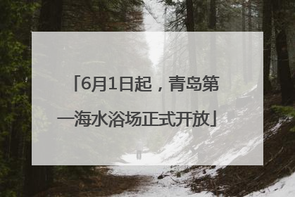 6月1日起，青岛第一海水浴场正式开放