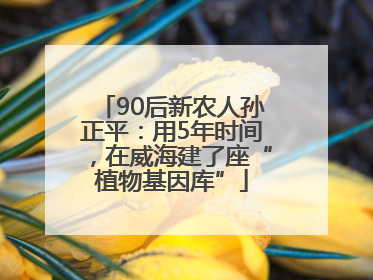 90后新农人孙正平：用5年时间，在威海建了座“植物基因库”